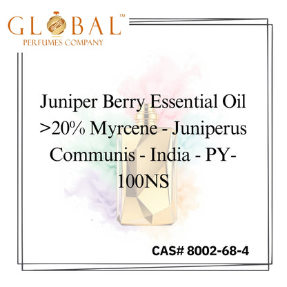 Juniper Berry Essential Oil >20% Myrcene - Juniperus Communis - India - PY-100NS